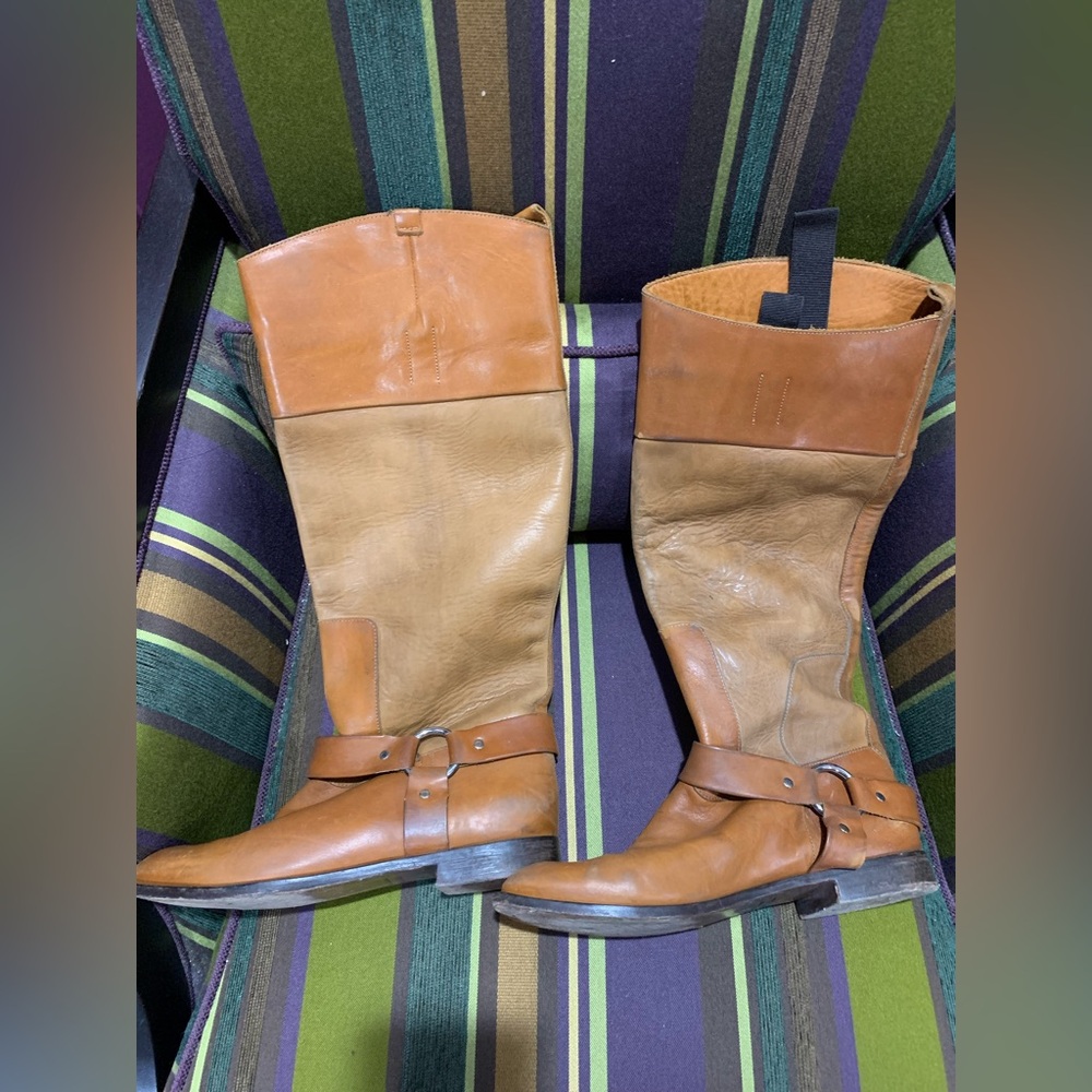 Golden Goose harness boots caramel light brown leather IT 41